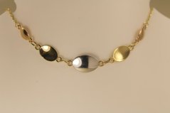 Náhrdelník- zdobený- kombinované zlato- 14 karátov