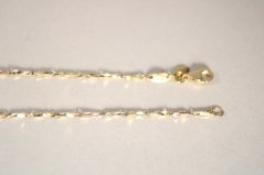 Zlatá retiazka s vyrezavanými očkami, žlté zlato, 50 cm, 4,11 g, 14 karátov 585/1000