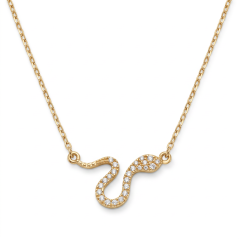 Celebritka-Had-Číre zirkóny-Žlté zlato-14k