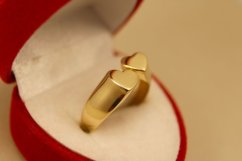 Prsteň-žlté zlato-srdcia-14K