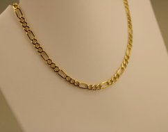 Retiazka-Figaro-žlté zlato-14 karátov