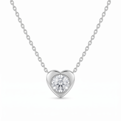 Celebritka-Srdce-Číry zirkón-Anker-Biele zlato-14k