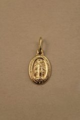 Prívesok- medailón Panny Márie- žlté zlato- 14 karátov