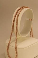 Retiazka-gravírované guličky-rúžové zlato- 14K