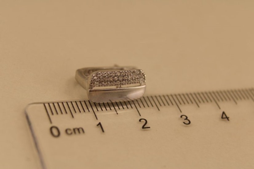 Náušnice- číre zirkóny- francúzske zapínanie- biele zlato- 14 karátov