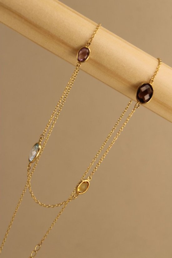 Celebritka - Topás - Záhneda - Ametyst - Citrín - žlté zlato - 14K