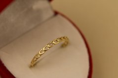 Prsteň- retiazkový vzor- žlté zlato- 14 karátov