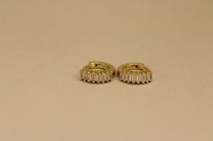 Náušnice - číre zirkóny - zacvakávacie - pozlátené striebro