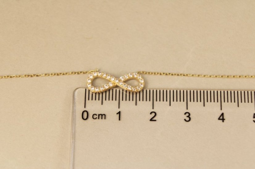 Celebritka-Nekonečno-Číre zirkóny-Žlté zlato-14k
