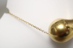 Retiazka z  pozlátenej chirurgickej ocele s príveskom tvar kvapky, 42-46cm, 5,28g, 316L