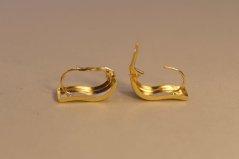 Náušnice-zvlnené obdĺžniky-žlté zlato-patent-14 karátov