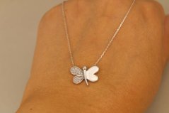 Celebritka-Motýľ-Číry zirkón-Anker-Biele zlato-14k