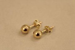Náušnice- guličky- puzetky- žlté zlato- 14K