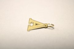 Prívesok- písmeno A- žlté zlato- 14 karátov