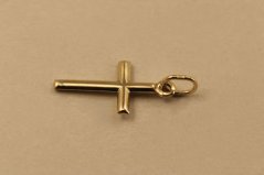 Prívesok- krížik- žlté zlato- 14 karátov