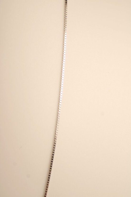 Zlatá retiazka Cube - kocka z bieleho zlata, 36 cm, 0,76 g, 14 karátov 585/1000