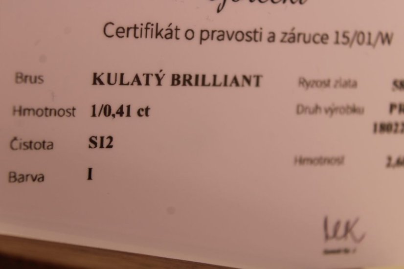 Zlatý prsteň - Solitaire briliant - 14k - Žlté zlato