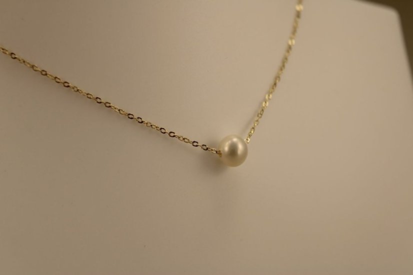 Celebritka-biela perla-žlté zlato-14 karátov