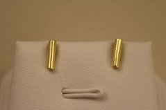 Minimalistické náušnice-puzetky-pozlátené striebro