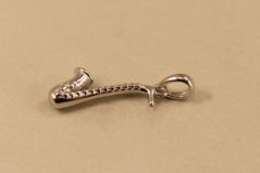 Prívesok- saxofón- rhódiované striebro