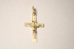 Prívesok- kríž s Ježišom- žlté zlato- 14 karátov