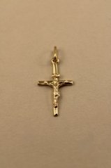 Prívesok- kríž s Ježišom- žlté zlato- 14 karátov