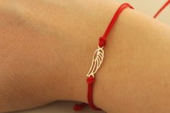 Šnúrkový náramok - Zlaté krídlo - Žlté zlato - 14k