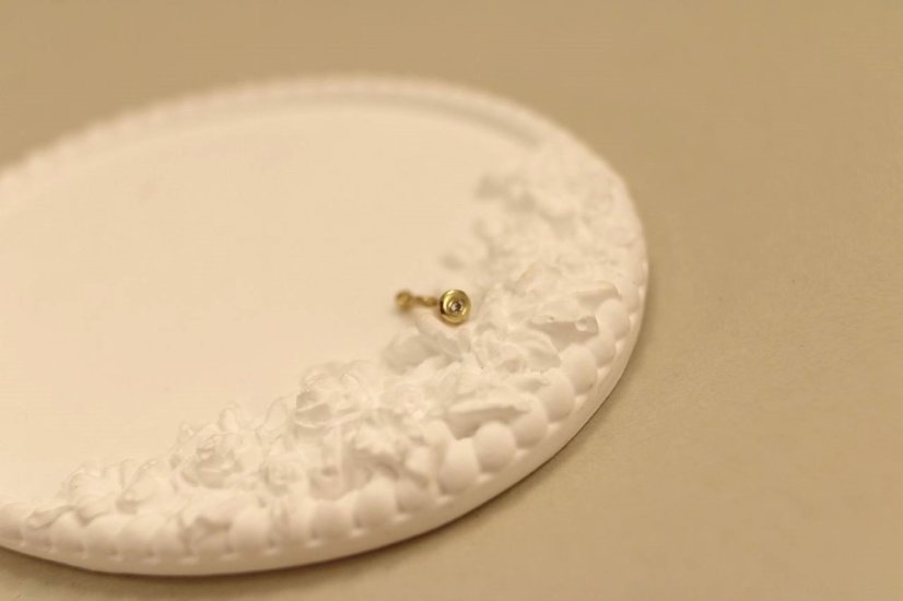 Piercing do nosa- číry briliant- 0,01 ct- žlté zlato- 14 karátov