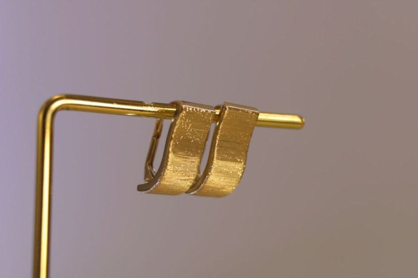 Náušnice-zvlnené obdĺžniky-žlté zlato-patent-14 karátov