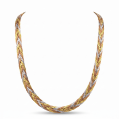 Zlatá retiazka - Herringbone - 14k - Kombinované zlato