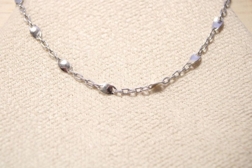 Strieborný náramok s oválnymi platničkami, rhodium, 17 cm, 1,51 g, 925/1000