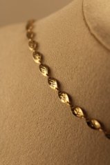 Zlatá retiazka - Plieškový ornament - 14k - žlté zlato