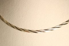 Zlatý náhrdelník splietaný, žlté zlato, 50,5 cm, 5,42 g, 14 karátov 585/1000