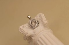 Zlatý prívesok - diamanty 0,04 ct - G-H/SI - biele zlato - 14K