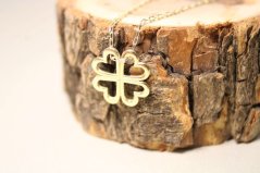 Celebritka- ručný vzor- štvorlístok- žlté zlato- 14 karátov