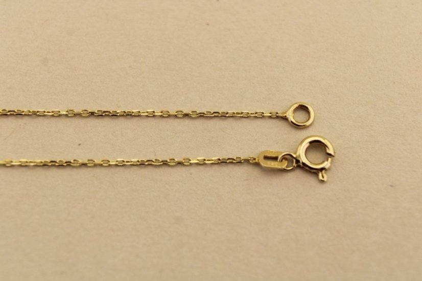 Zlatý náramok - Hladký krížik - 14k - Žlté zlato