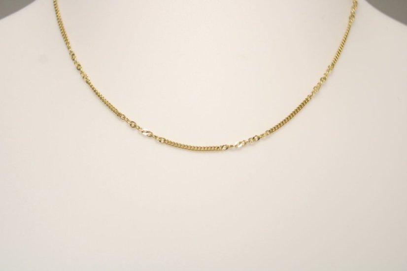 Retiazka- rôzne prvky- žlté zlato- 14 karátov