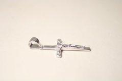 Prívesok-krížik-Ježiš-rhodiované striebro