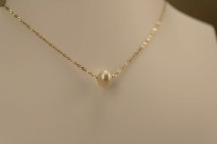 Celebritka-biela perla-žlté zlato-14 karátov