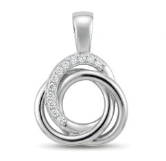 Zlatý prívesok - diamanty 0,04 ct - G-H/SI - biele zlato - 14K