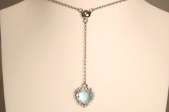 Náhrdelník-srdiečko-Topás-rhodium-striebro