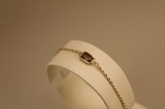 Náramok s brúseným Sultanitom-žlté zlato-14 karátov