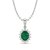 Celebritka - Smaragd - diamanty 0,120 ct - SI/H -biele zlato - 14 karátov