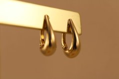 Zlaté dámske náušnice - Francúzke zapínanie - 14k - Žlté zlato