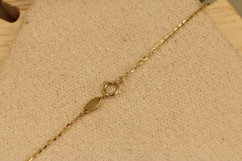 Retiazka- Anker brúsený- žlté zlato- 14 karátov