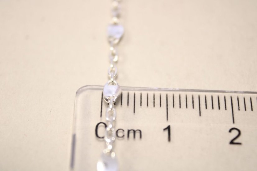 Strieborný náramok s oválnymi platničkami, 17 cm, 1,52 g, 925/1000