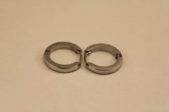 Náušnice- kruhy- lesklé- zacvakávacie- chirurgická oceľ- 316/L