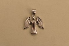 Prívesok - anjel - rhodium - striebro