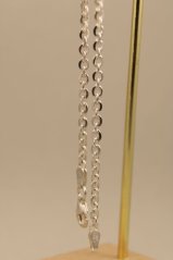Strieborný náramok výrazné okrúhle očka - vzor Rolo, 18cm 3,44g 925/1000