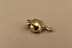 Prívesok- puma- červené zirkóny- žlté zlato- 14 karátov